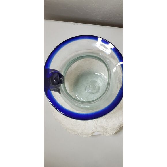 Hand Blown Mexican Glass Pitcher and 5 matching Glasses ~Merrari~ - Picture 10 of 14